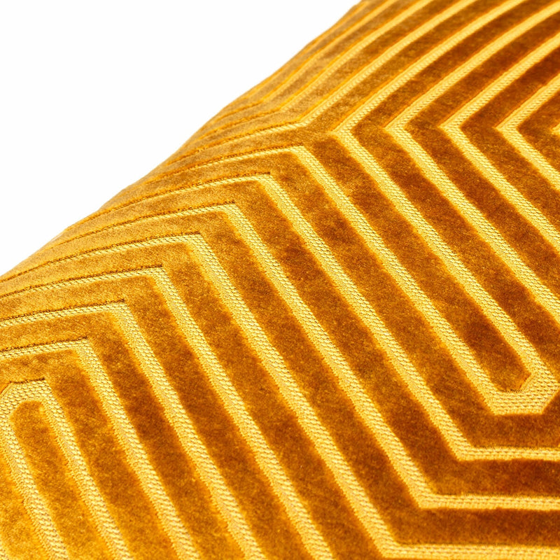 Paoletti Evoke gold velvet cushion 2 pack 45x45cm, imported from the UK