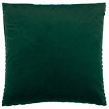 Paoletti Evoke green velvet cushion 45x45 cm, imported from the UK