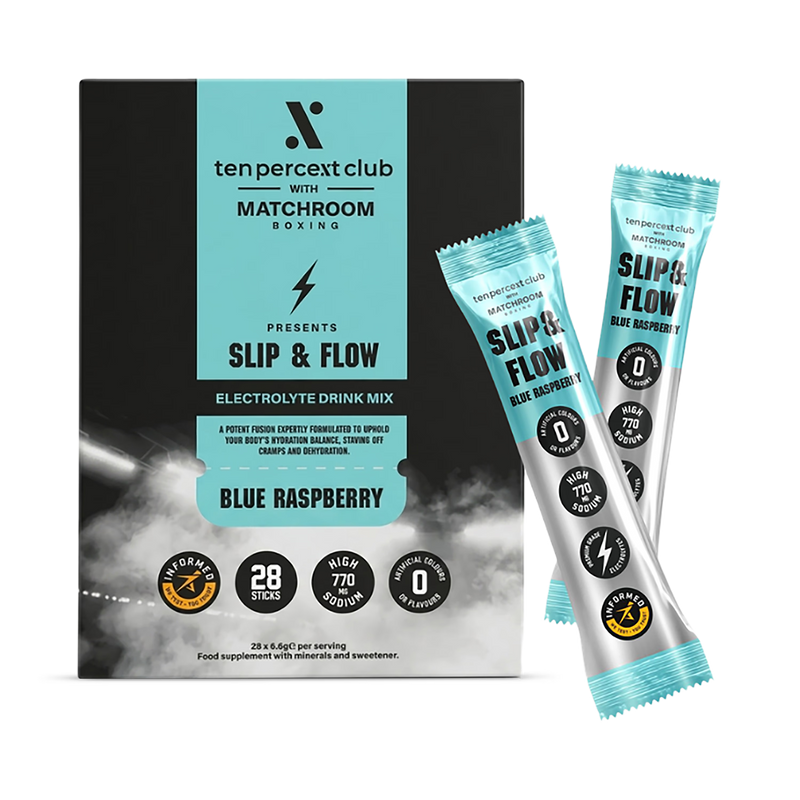 The Ten Percent Club Slip & Flow Electrolytes Blue Raspberry 28 Sachet - British product
