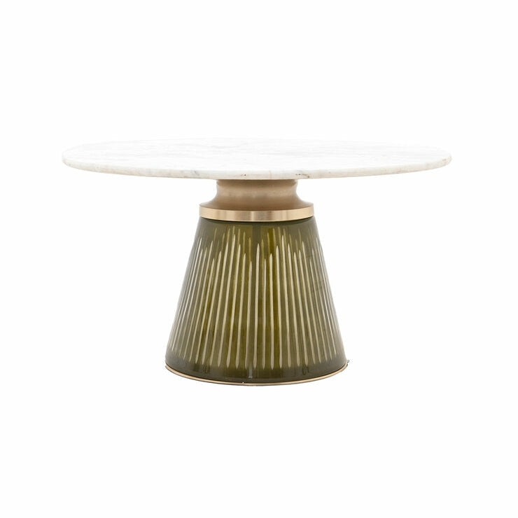 Gallery Seville green coffee table with marble top (British brand)