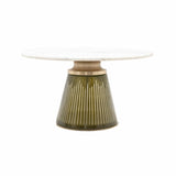 Gallery Seville green coffee table with marble top (British brand)