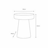 Gallery white glass side table 46.5 cm, imported from the UK