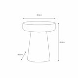 Gallery white glass side table 46.5 cm, imported from the UK