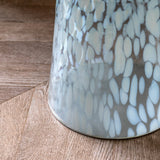 Gallery white glass side table 46.5 cm, imported from the UK