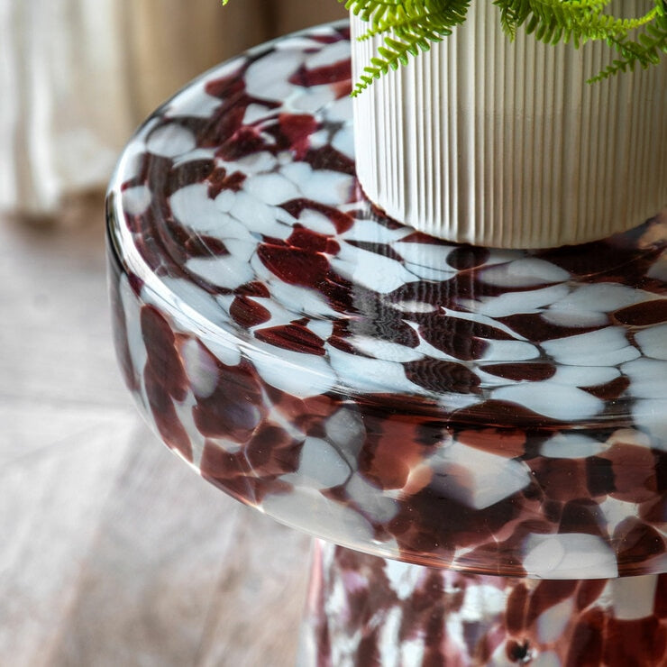 Gallery Murano brown glass side table 46.5cm - British product