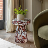 Gallery Murano brown glass side table 46.5cm - British product