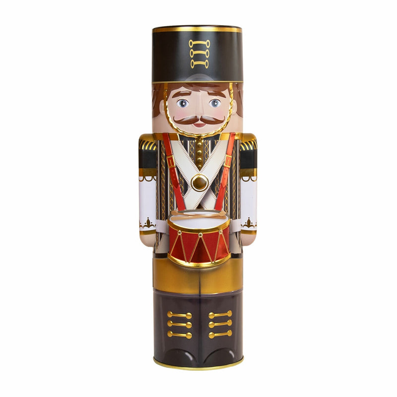 Silver Crane Christmas Nutcracker fudge tin three colours 300g (British brand)