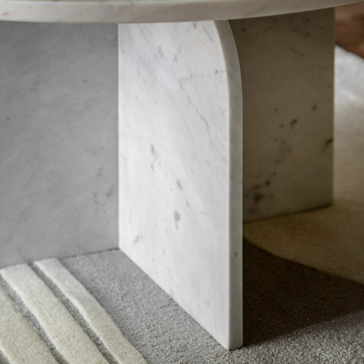 Gallery Amalfi white marble coffee table, UK version