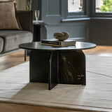Gallery black marble coffee table 80 cm (British brand)