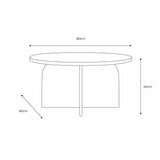 Gallery black marble coffee table 80 cm (British brand)