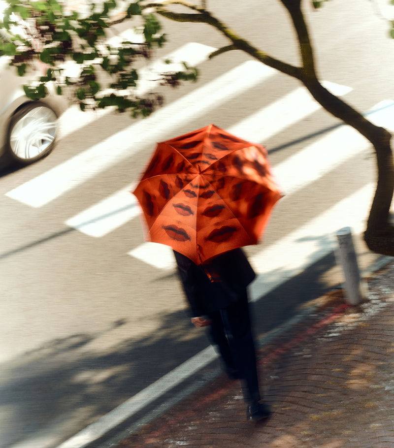 Fornasetti Printed Bocche folding umbrella - British product