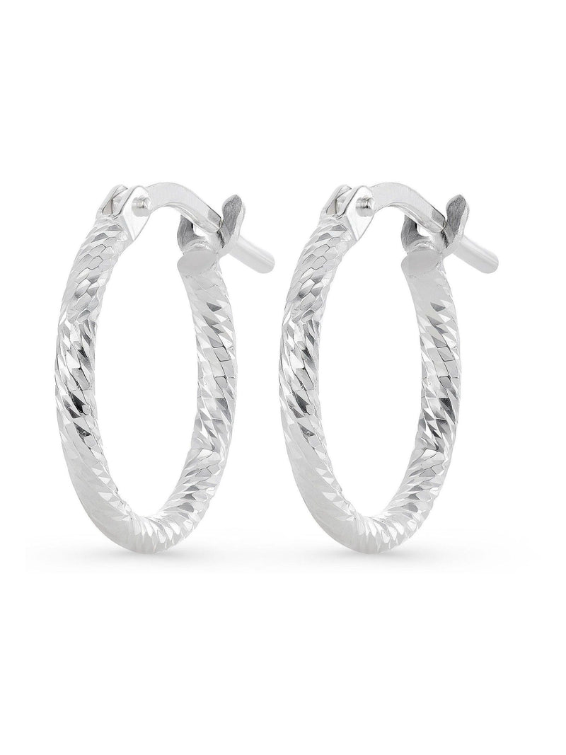 Sterling silver hoop earrings 12mm (British brand)