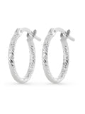Sterling silver hoop earrings 12mm (British brand)