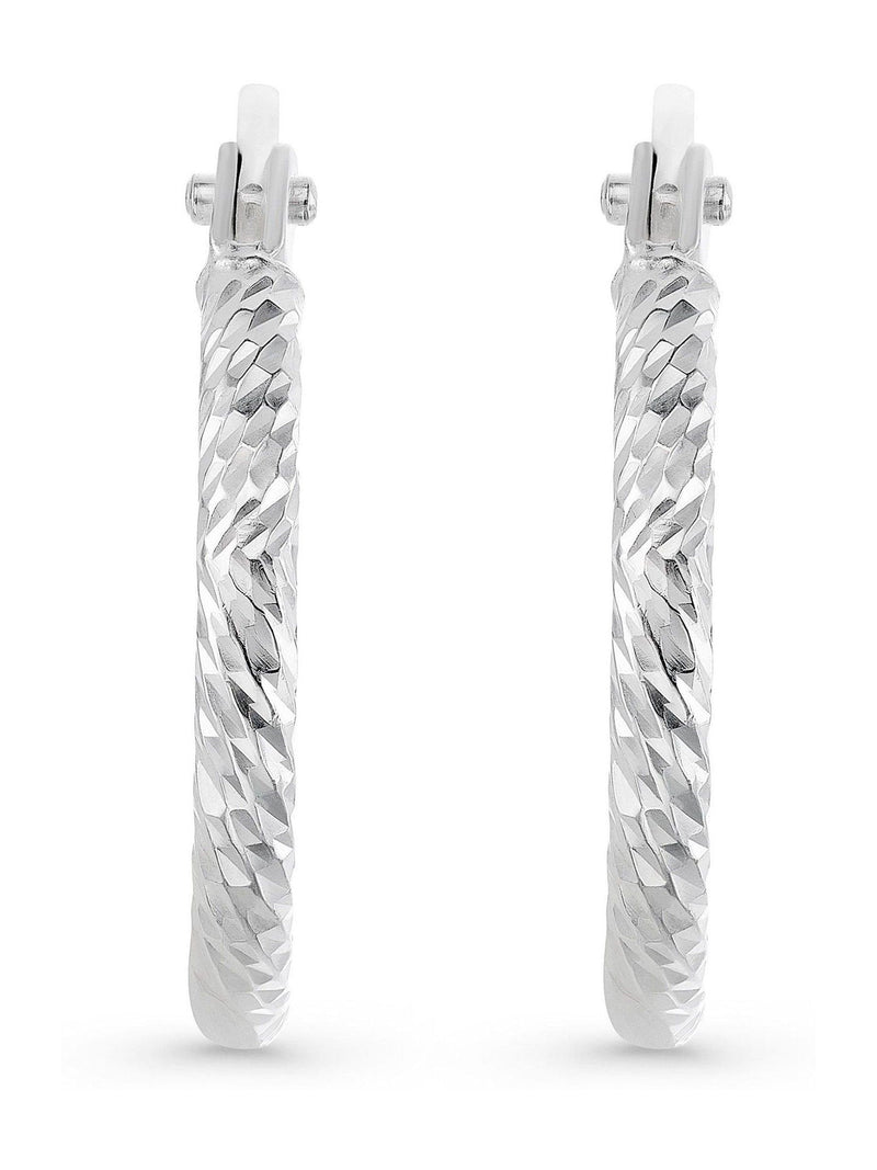 Sterling silver hoop earrings 12mm (British brand)
