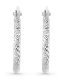 Sterling silver hoop earrings 12mm (British brand)