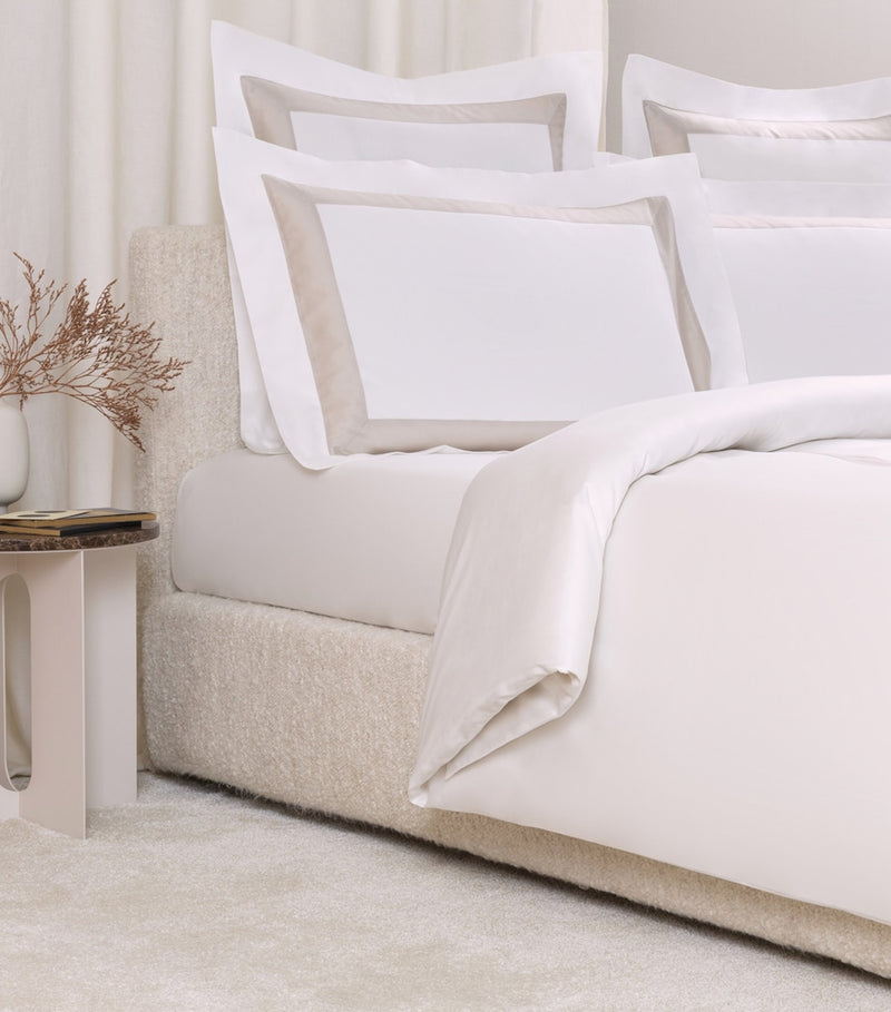 Frette Cotton Breeze Border queen duvet cover 240x220cm - British product