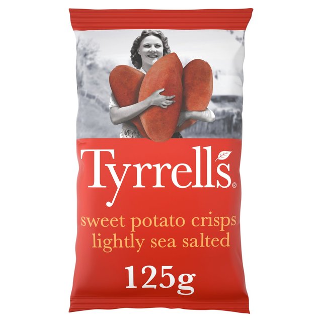 Tyrrells Lightly Sea Salted Sweet Potato Sharing Crisps 125g GOODS M&S