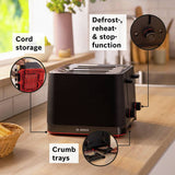 Bosch TAT3M143GB 4 slice toaster black - British product