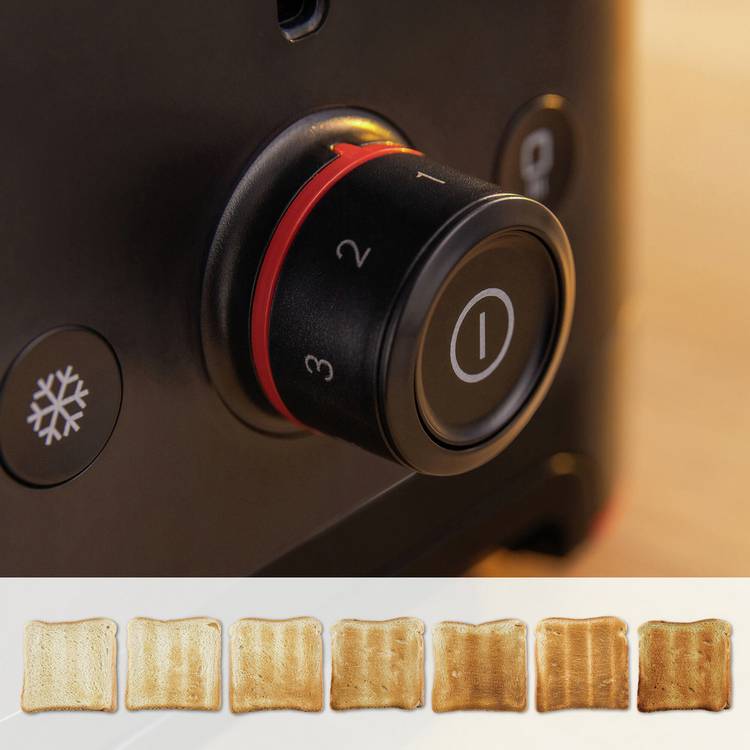 Bosch TAT3M143GB 4 slice toaster black - British product