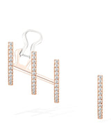 Harrods Messika Gatsby Pink Gold and Diamond Pavé Hoop Earrings (0.22ct)- Buy online at McGrocer