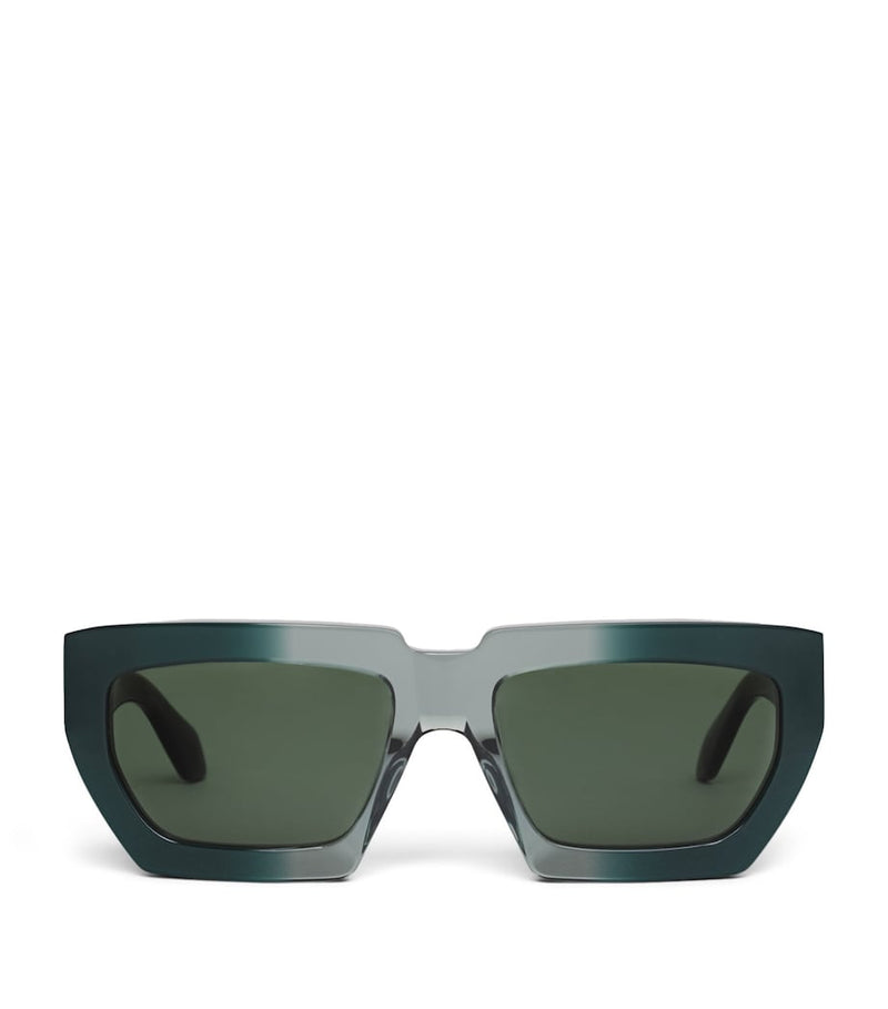 Alaïa acetate melted rectangular sunglasses, imported from the UK