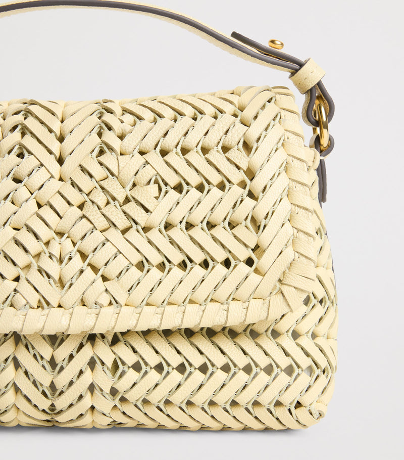 Anya Hindmarch woven leather Neeson cross-body bag, imported from the UK