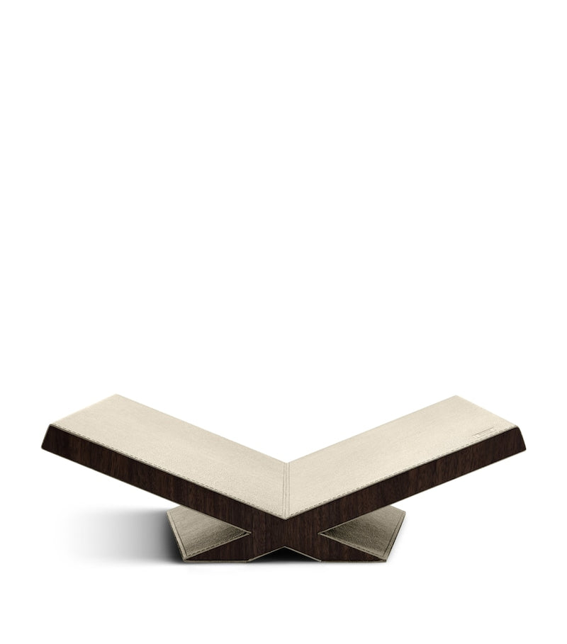 Assouline walnut leather classic culture bookstand - British product