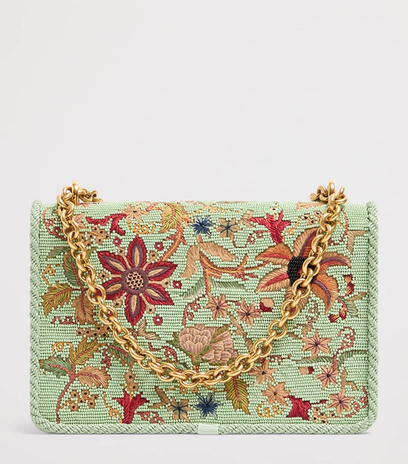 Valentino Garavani Vain shoulder bag 16x24cm floral embroidery (British brand)