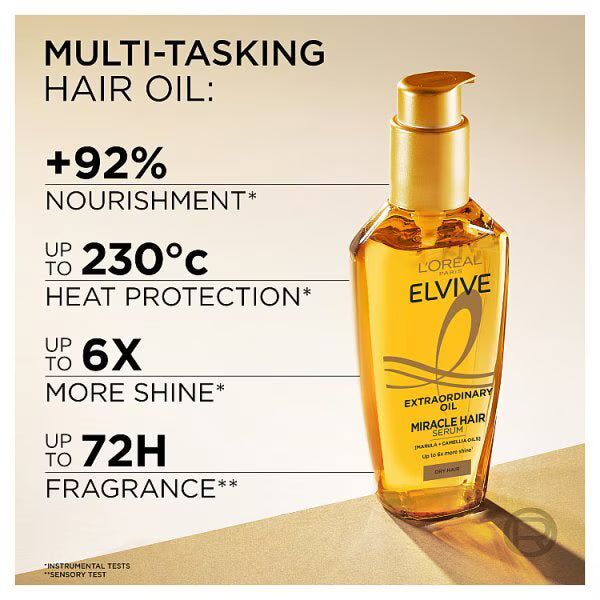 L'Oréal Paris Elvive Extraordinary Hair Oil 100ml, UK version