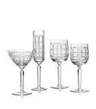 Ralph Lauren plaid crystal champagne flute, 25.5cm height, imported from the UK