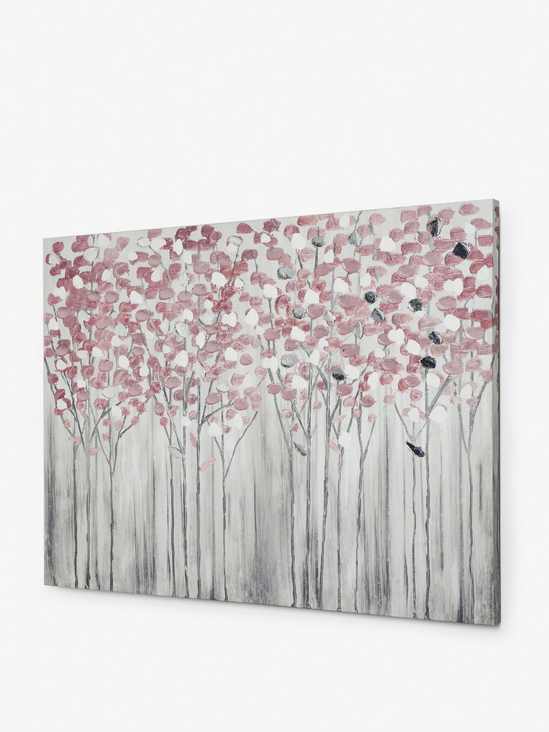 Pink Birch Trees large canvas wall art, imported from the UK