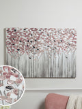 Pink Birch Trees large canvas wall art, imported from the UK