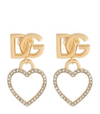 Dolce&Gabbana logo heart earrings gold-tone small, imported from the UK