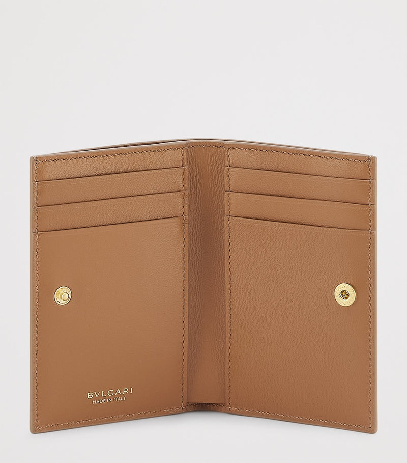 Bvlgari Serpenti calf leather folded card holder 8x11.5cm (British brand)