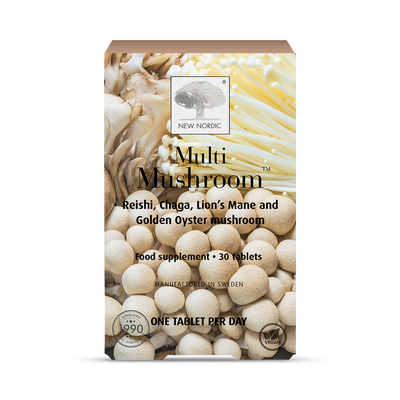 Holland & Barrett New Nordic Multi Mushrooms Mushroom Blend Supplement 30 Tablets- Buy online at McGrocer
