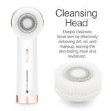 Rio facial cleansing brush with exfoliating heads, imported from the UK