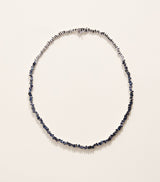 Harrods Suzanne Kalan White Gold and Blue Sapphire Bold Tennis Necklace- Buy online at McGrocer