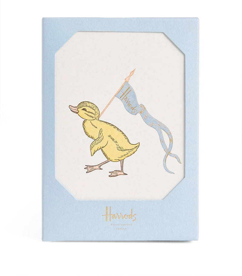 Harrods duck notelet cards and envelopes set of 5, UK version