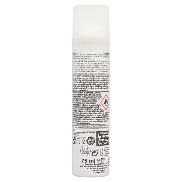 Pick & Mix Silver Colour Hair Spray 75ml, imported from the UK