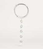 Persée white gold diamond hoop earring, imported from the UK