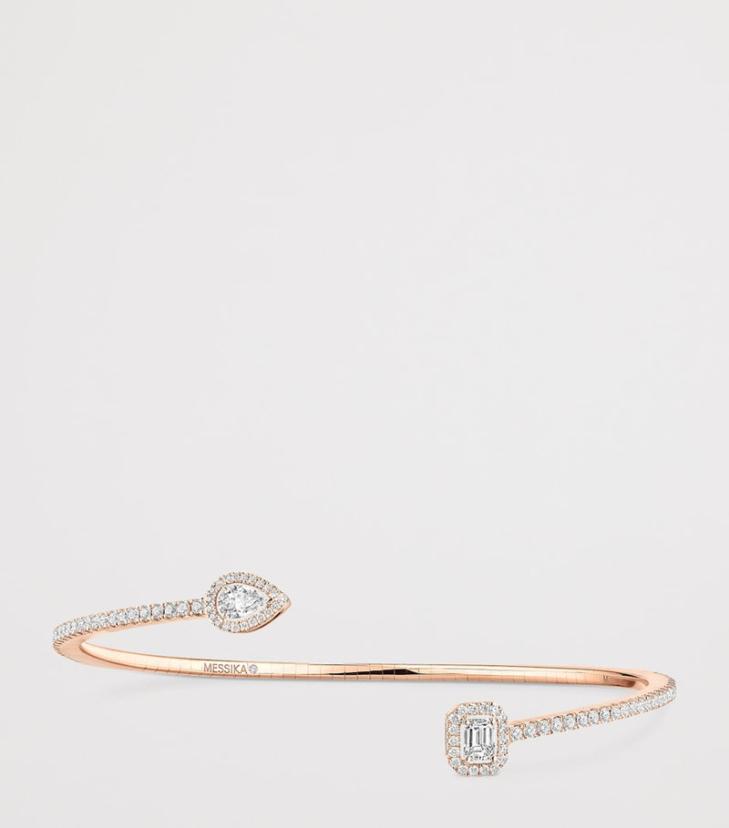 Messika My Twin pink gold diamond bangle 0.85ct, UK version