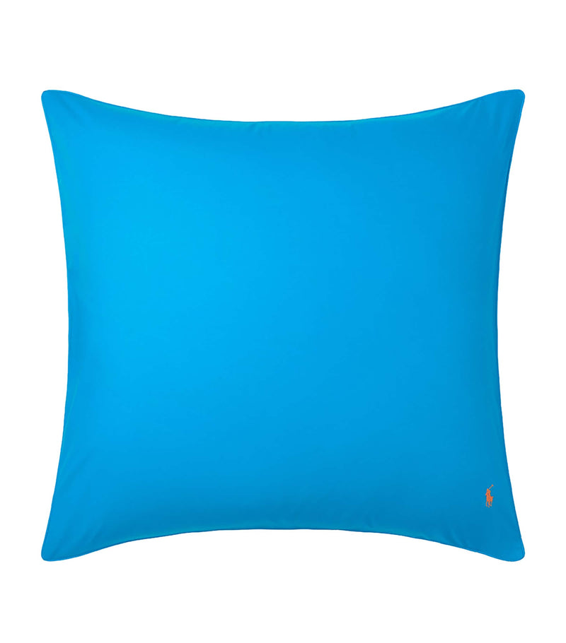 Ralph Lauren cotton Polo Player square pillowcase 65cm x 65cm, imported from the UK