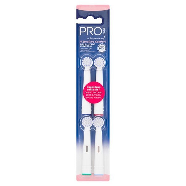 Superdrug ProCare Sensitive Replacement Toothbrush Heads x4 GOODS Superdrug