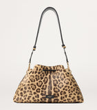 Jimmy Choo medium Cinch leopard print bucket bag (British brand)