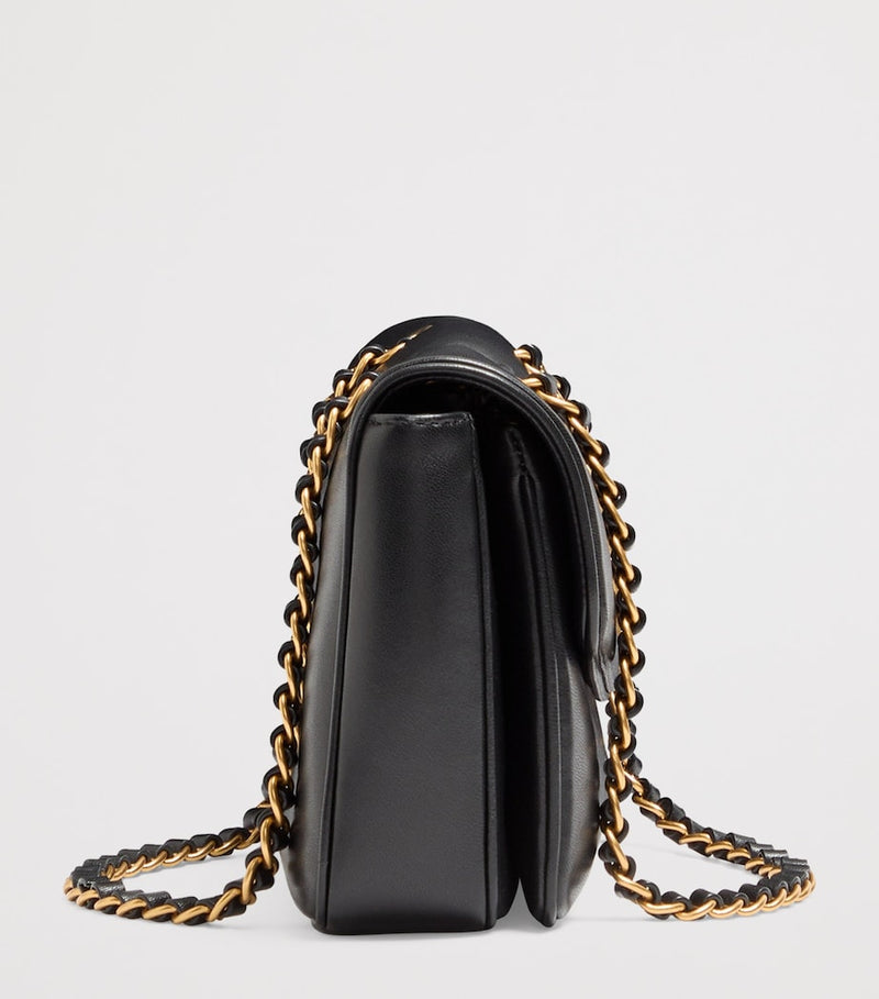 Valentino Garavani Djuna lambskin shoulder bag with gold VLOGO hardware, UK version