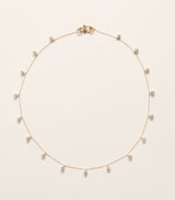 Harrods Sophie Bille Brahe Yellow Gold and Diamond Lou of the Valley Necklace 40cm- Buy online at McGrocer