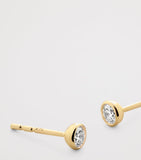 Monica Vinader yellow gold diamond stud earrings, UK version