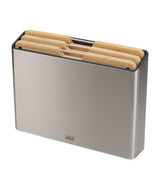 Harrods Set of 3 Bamboo Chopping Boards with Stainless Steel Storage Case- Buy online at McGrocer
