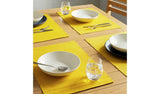 Argos Habitat Ribbed Cotton Placemats - Mustard - Set of 4 (48cm x 33cm)- Buy online at McGrocer