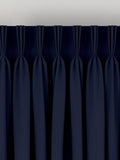 Navy blue made to measure cotton curtains - British product
